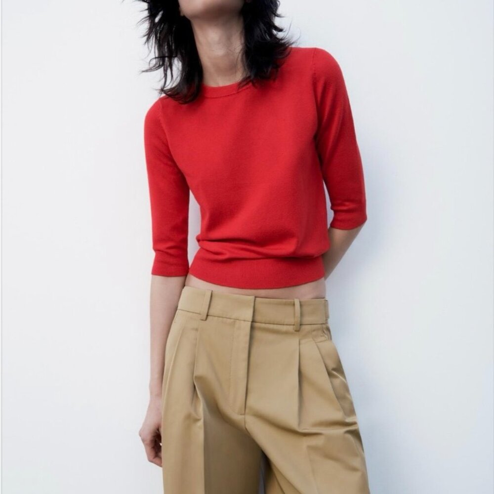 NWT - Zara basic knit sweater - size S